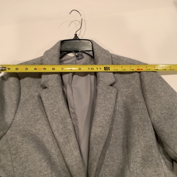 Old Navy Gray Blazer Jacket Size Large Wool Blend One Button Long Sleeves - Picture 6 of 13